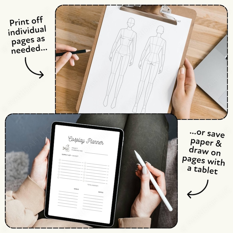 Cosplay Project Planner | PDF Costume Design and Task Organizer Digital Download image 5
