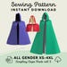 Classic Japanese School Uniform Sewing Pattern Womens XS-4XL Seifuku ...