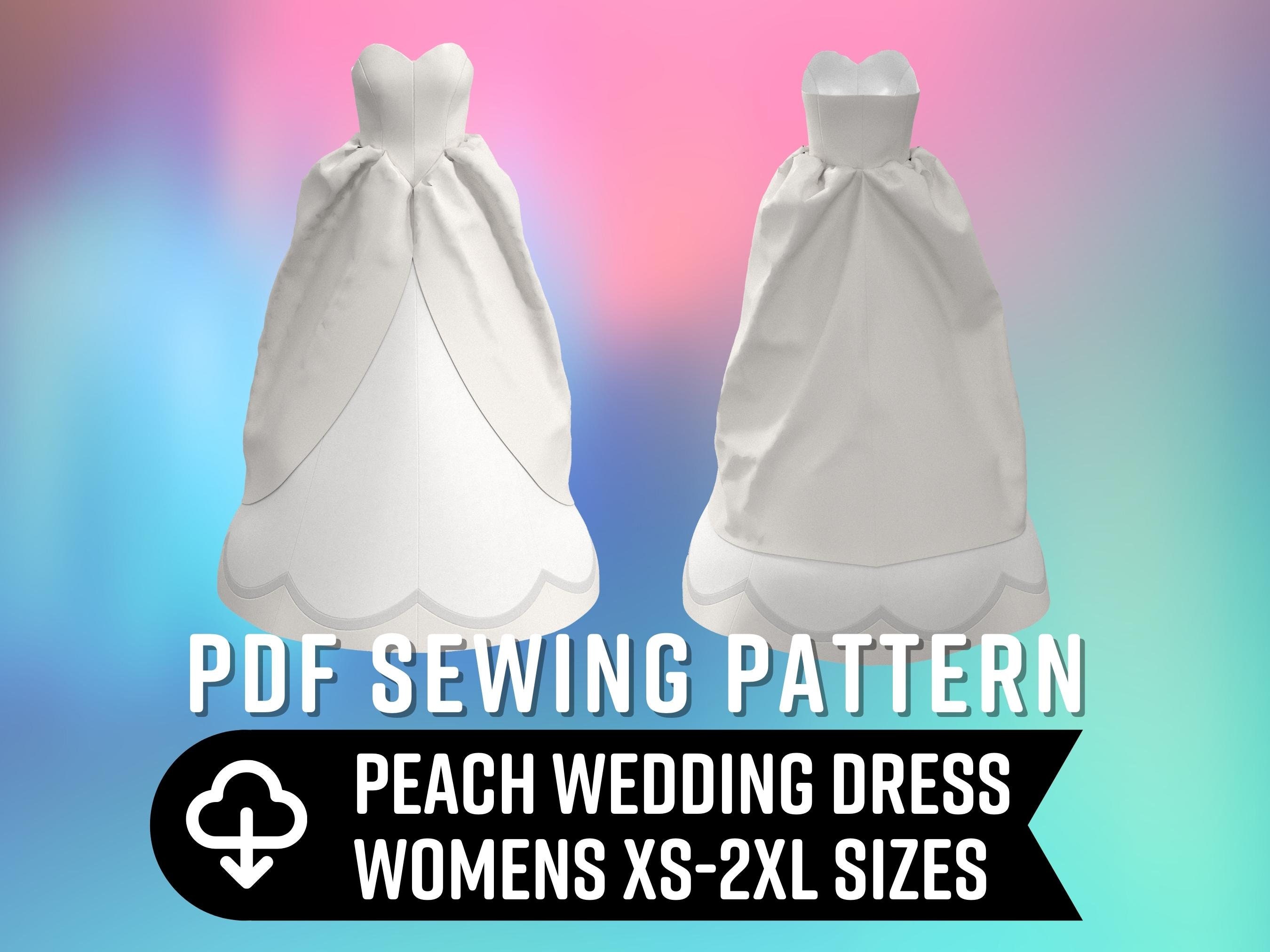 Princess Peach Cosplay Sewing Pattern Women's XS2XL Etsy
