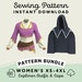 Japanese School Uniform Sewing Pattern Womens XS-4XL Seifuku Sailor ...