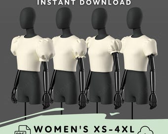 Sleeve Sewing Pattern Pack vol 4: Women&#39;s XS-4XL Cosplay (PDF Pattern)