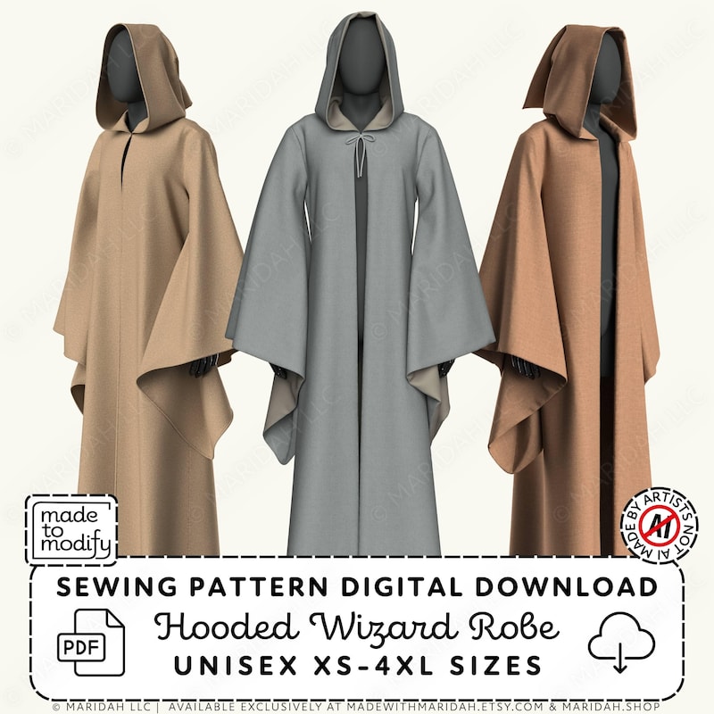 Pattern For Renaissance Hood Monks Robes Men - Etsy UK