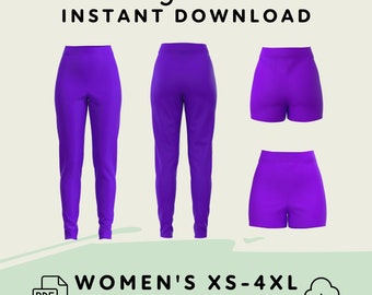 Leggings and Shorts Pattern Pack | Womens XS-4XL PDF Cosplay Pattern | Digital Download Print at Home Pattern