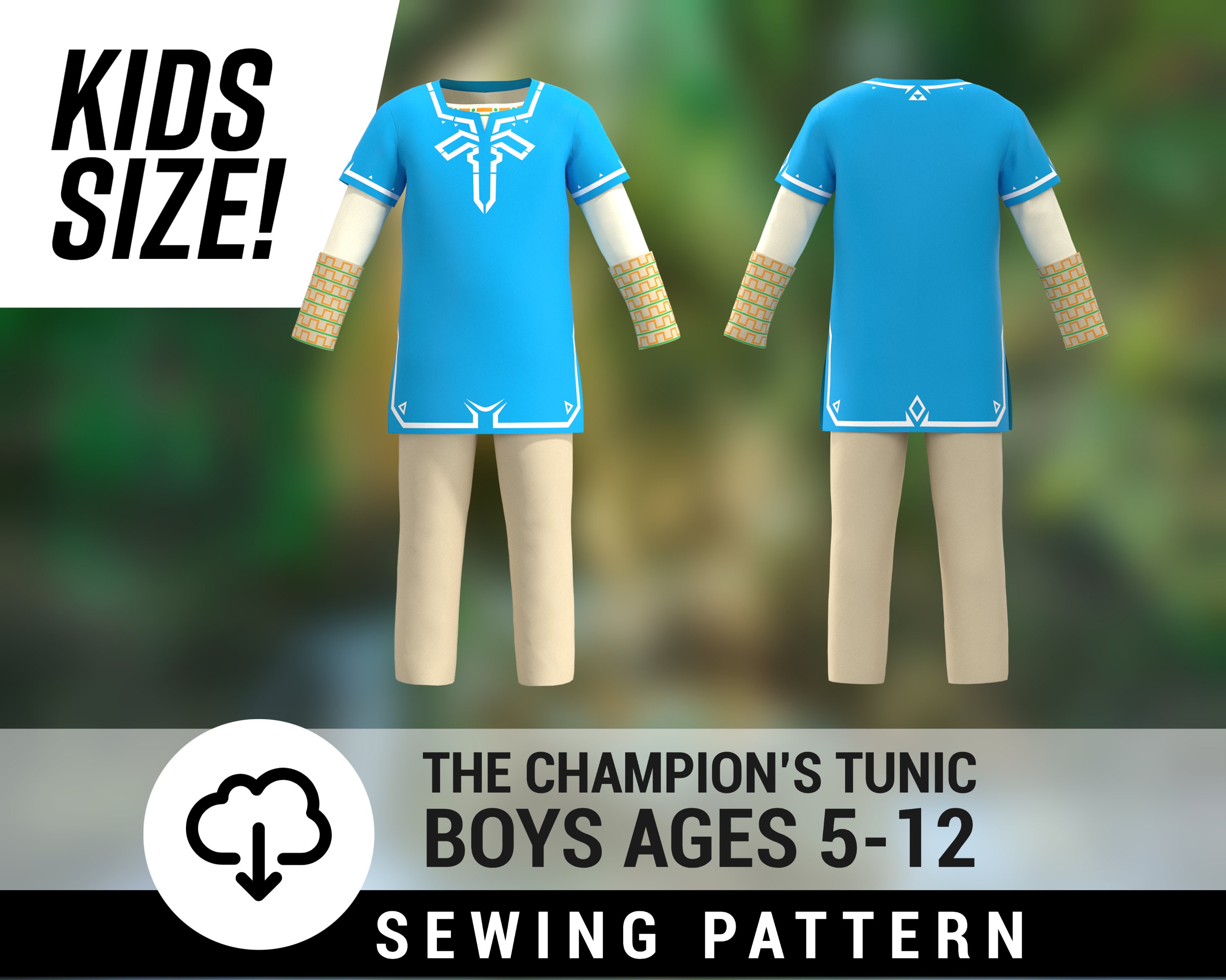 Kids Champions Tunic Sewing Pattern / Boys 5-12 Years Cosplay Pattern…