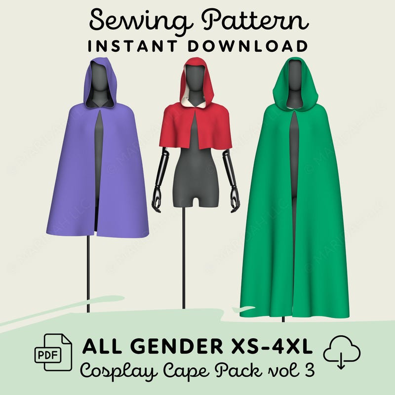 Hooded Cape Pattern - Etsy
