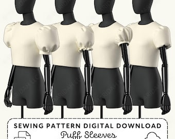 Jumbo Regency Ruffle Puff Sleeve Pattern Pack | Womens XS- 4XL (PDF Digital Download)