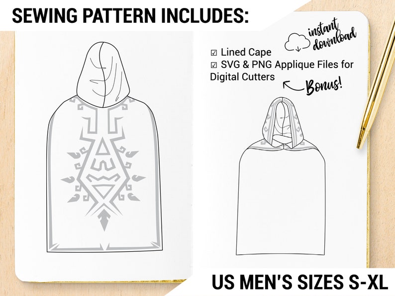 Hylian Hood Sewing Pattern / Link Cosplay / Breath of the Wild Etsy