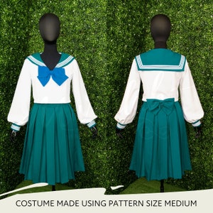 Classic Japanese School Uniform Sewing Pattern Womens XS-4XL Seifuku ...