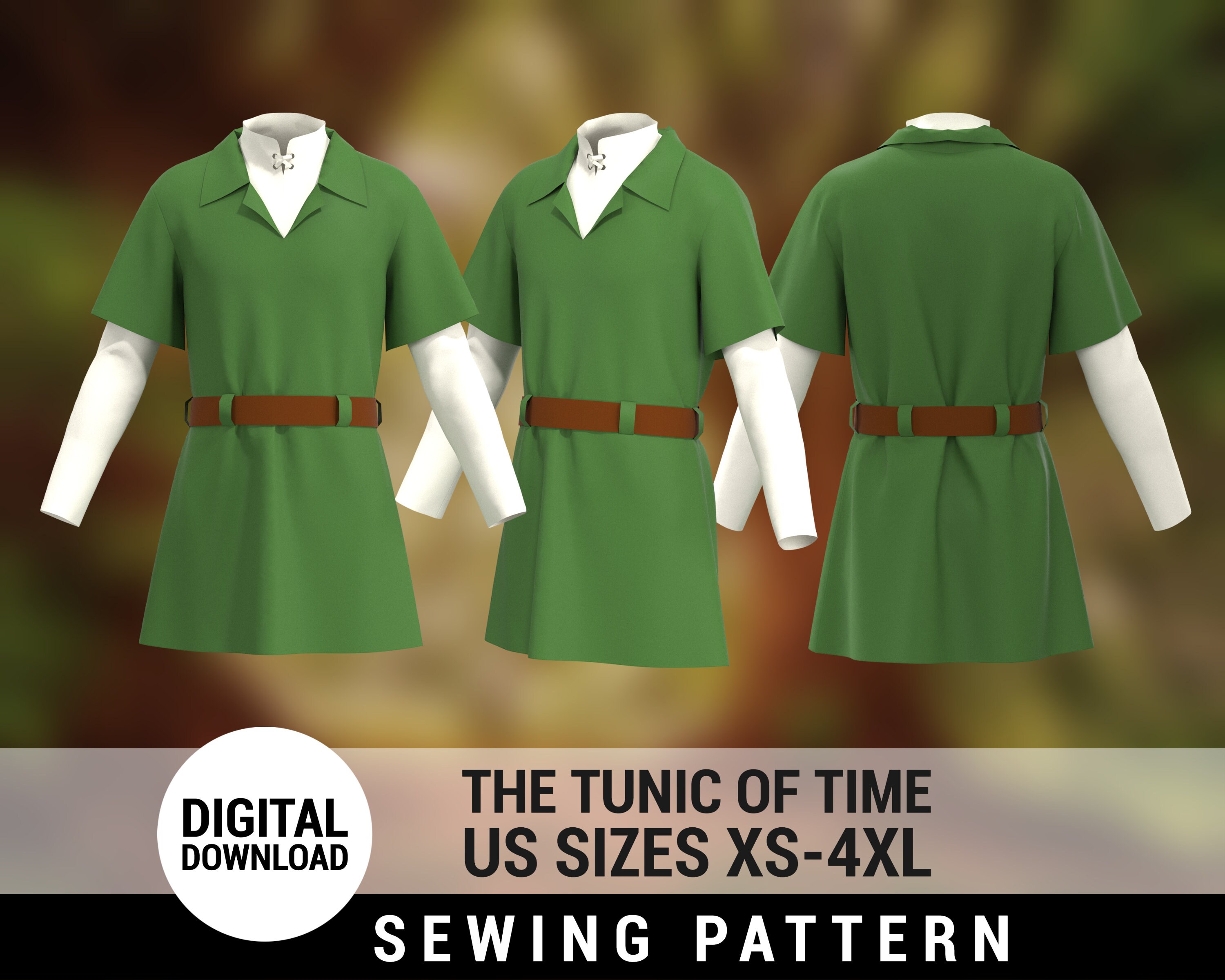 Tunic of Time Sewing Pattern / Link Cosplay Pattern / Ocarina Etsy
