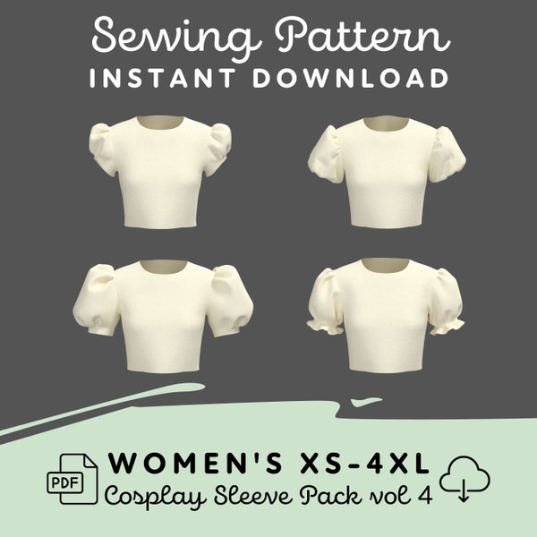 Sleeve Sewing Pattern Pack Vol 4 | Womens XS-4XL PDF Cosplay Pattern | Digital Download Print at Home Pattern