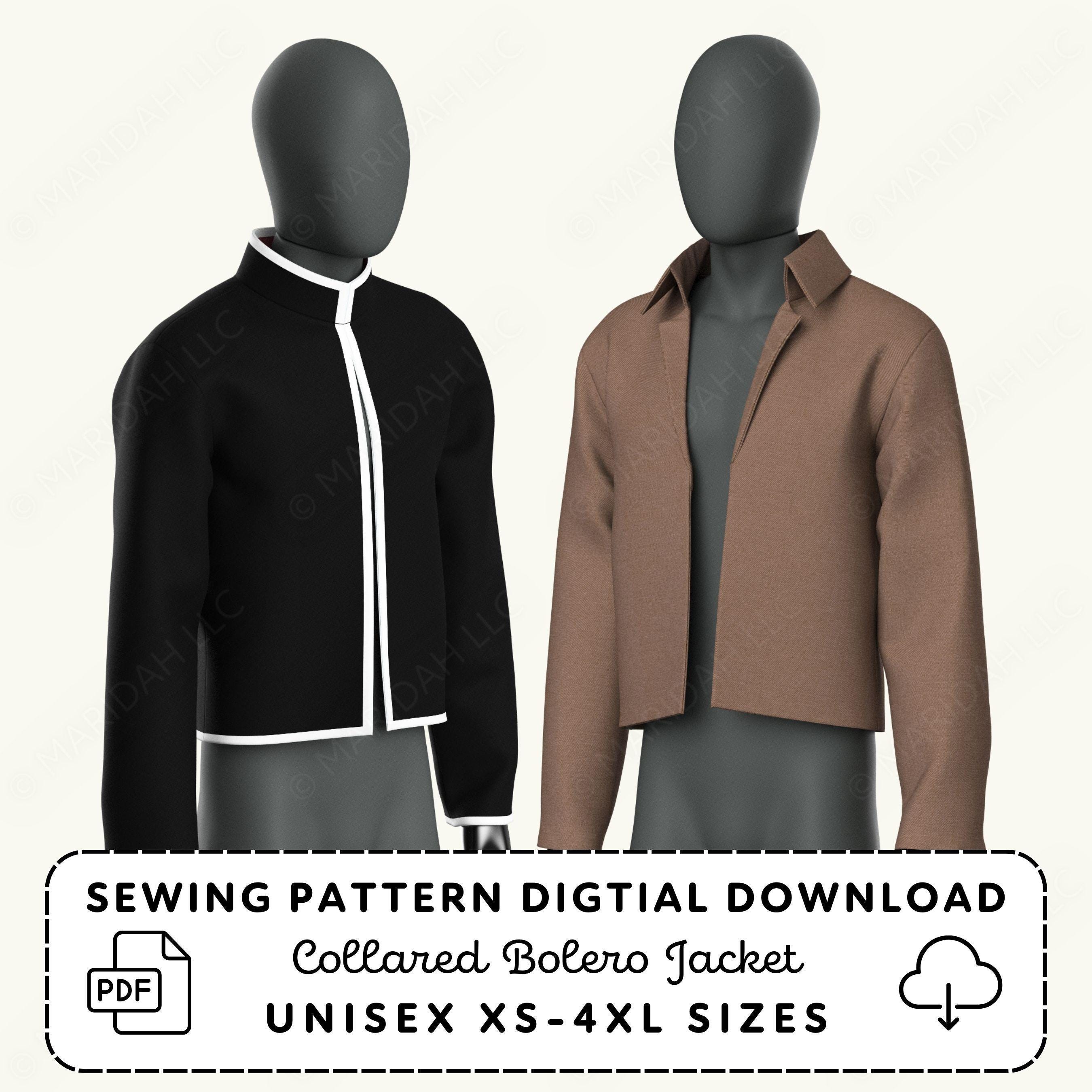 Cartamodello giacca colletto coreano Italia