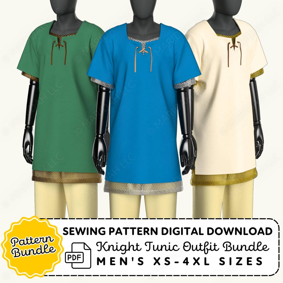 Mens Tunic Pattern Mens Medieval Tunic Sewing Pattern