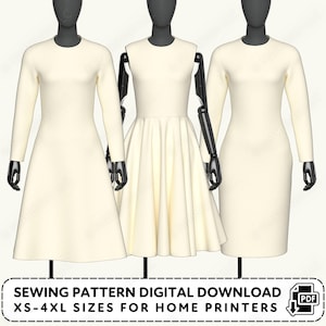 Cosplay Dress Pattern Blocks | 3 Silhouettes for Stretch Knits XS-4XL (PDF Digital Download)