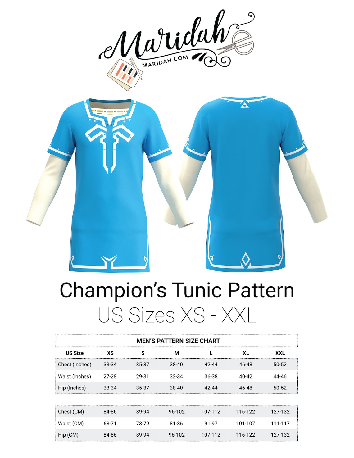 Champion's Tunic Sewing Pattern / Breath of the Wild Link Etsy