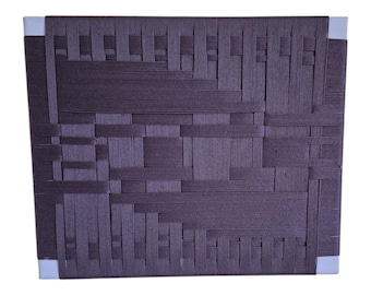 Dark Brown Woven Wall Art – Handmade Textile Wall Hanging | Geometric Modern Home Decor | Scandinavian Boho Minimalist Interior Gift