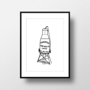 Montreal Guaranteed Pure Milk Bottle Print
