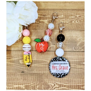 Teacher Beaded Keychain | Beaded Keychain |Teacher Appreciation Gift | Small Gift Idea