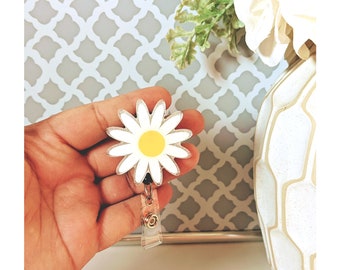 Daisy Badge Reel | Flower Badge Reel | Nurse Gift | Teacher Gift | Small Gift Idea | Gift for Her