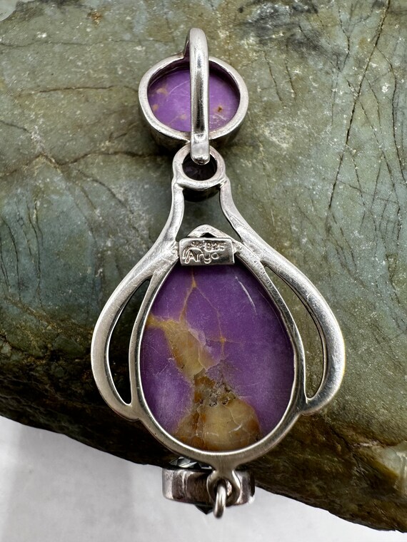 Sterling Silver Phosphoderite Prasiolite and Amet… - image 5