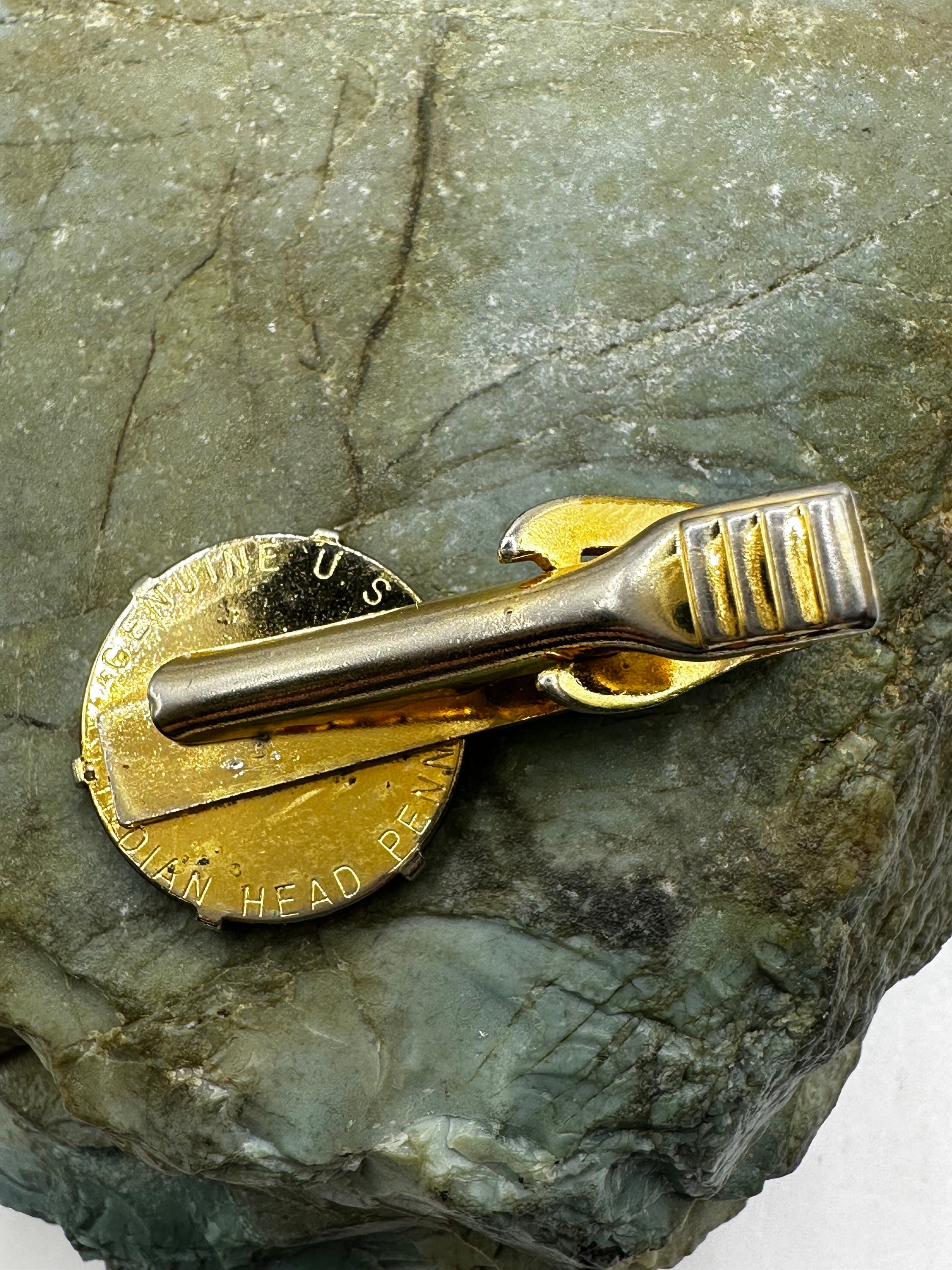 アンティーク雑貨 Indian Clip Vintage US Indian Head Penny Tie Clip (4152) - Etsy