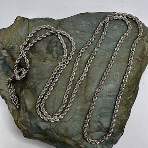 Sterling Silver 2.2mm Twist Rope Chain Necklace 30&quot; (3349)