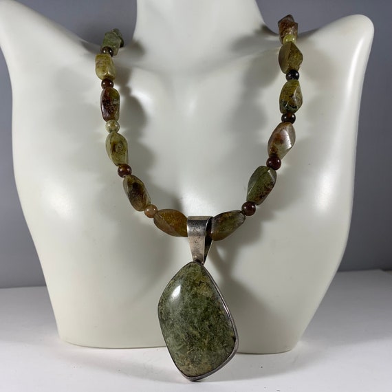 Green shop jasper pendant