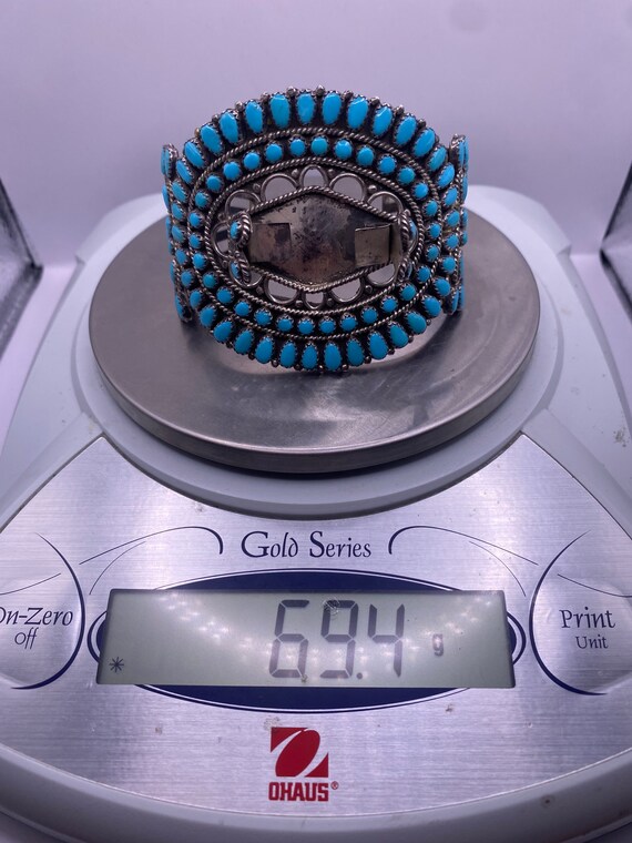 ヴィンテージ スターリング シルバー ターコイズ ウォッチ カフ