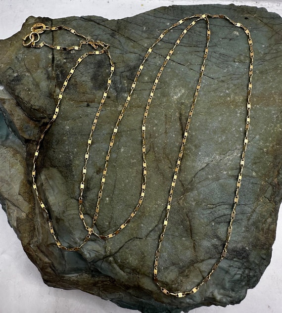 14k yellow gold 1mm Chain Necklace 24" (5475)