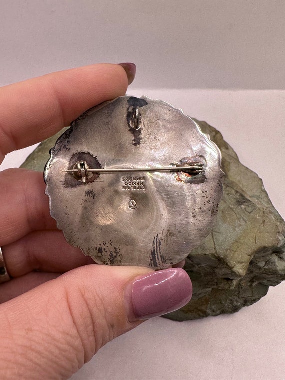 Sterling Silver Abalone Resin Pin Pendant Donkey … - image 3