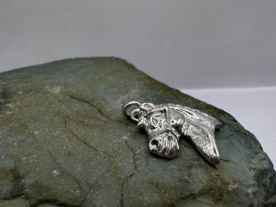 Sterling Silver Horse Head Pendant 1" (3629) - image 3