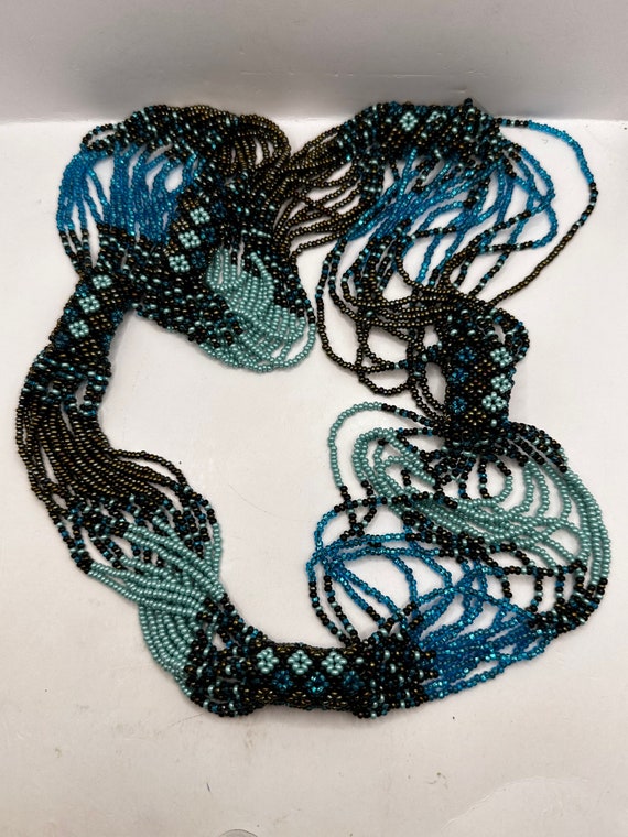 Native American Styled Long Loop Beaded Necklace … - image 4