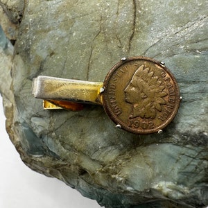 Vintage US Indian Head Penny Tie Clip (4152)