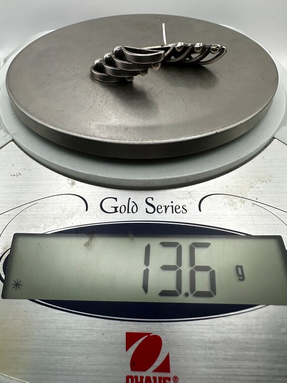 Sterling Silver Geometric Shape Stud Earrings 1.2… - image 5