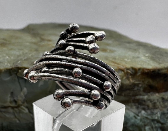 Vintage Sterling Silver Tree Willow Branch Ring S… - image 2