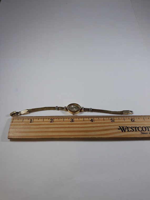 14K Diamond Longines Vintage Wrist Watch Ladies 1… - image 9