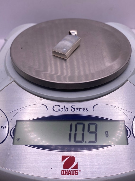 Sterling Silver and Rainbow Moonstone Pendant 1.7… - image 9