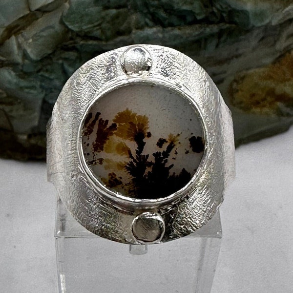 Dendritic Agate Ring - Etsy
