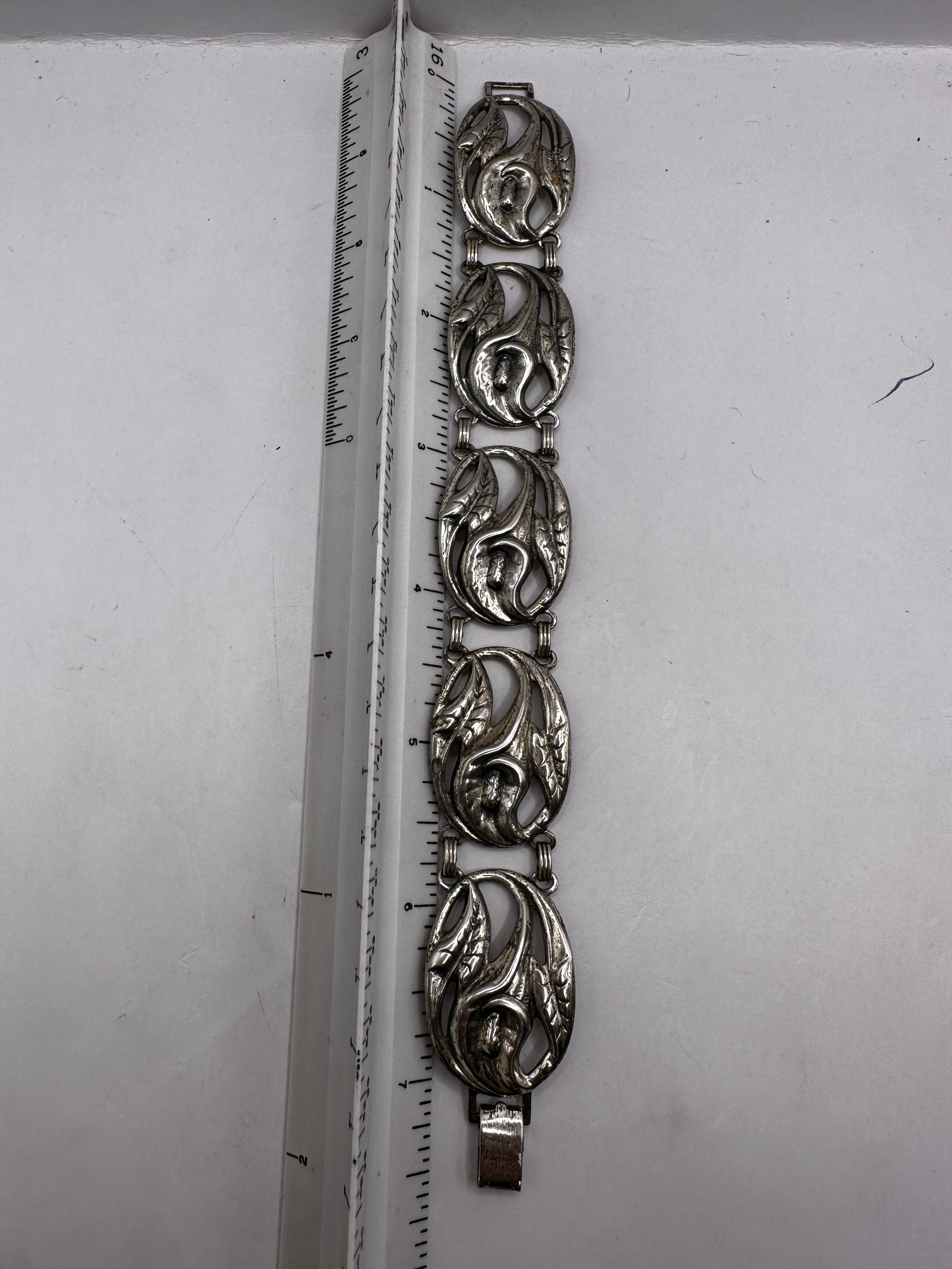 Vintage Sterling Silver Danecraft Repousse Art Nouveau