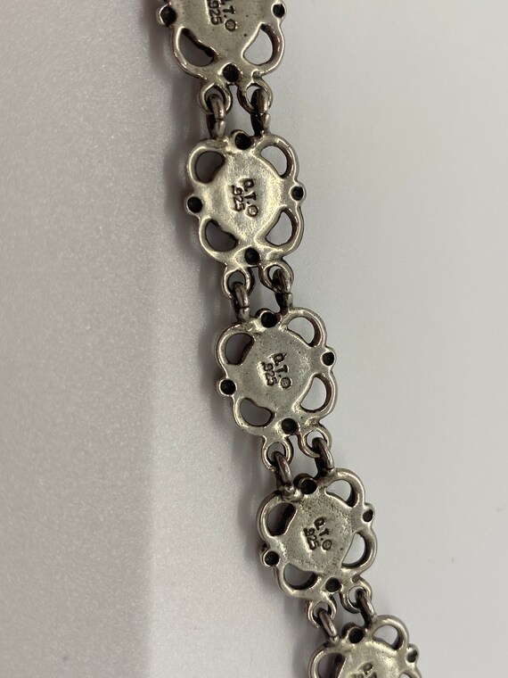 Sterling Silver Jasper Bracelet 8.5 Inches (1541) - image 3