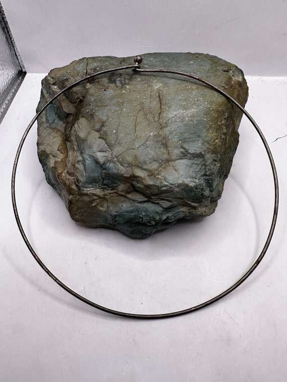 Sterling silver neck ring, torque, designed by Christ… Gem