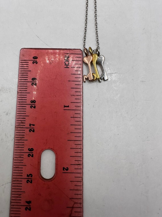 Sterling Silver Mom Keys Pendant on .5mm 18" Chai… - image 4