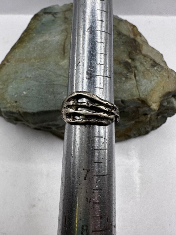 Sterling Silver Skeleton Hand Ring sz 5.75 (3204) - image 4