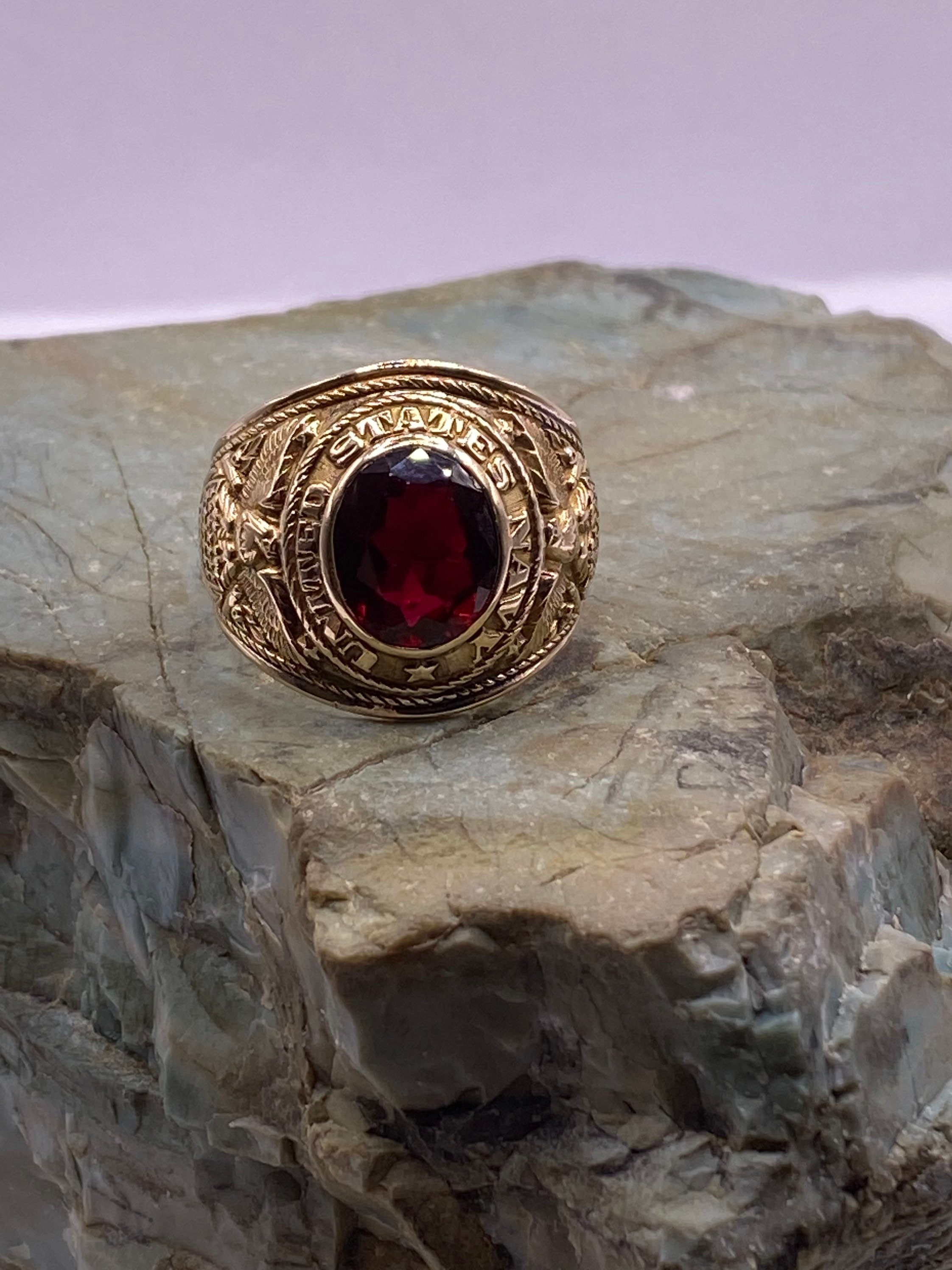 Garnet class ring deals