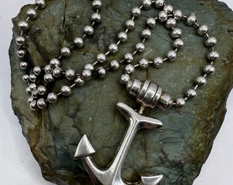 Sterling Silver Anchor Pendant 2