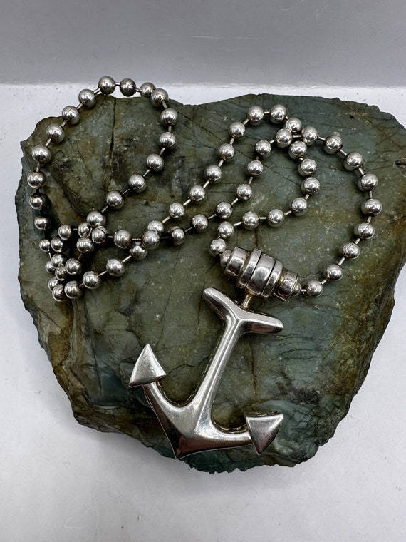 Sterling Silver Anchor Pendant 2
