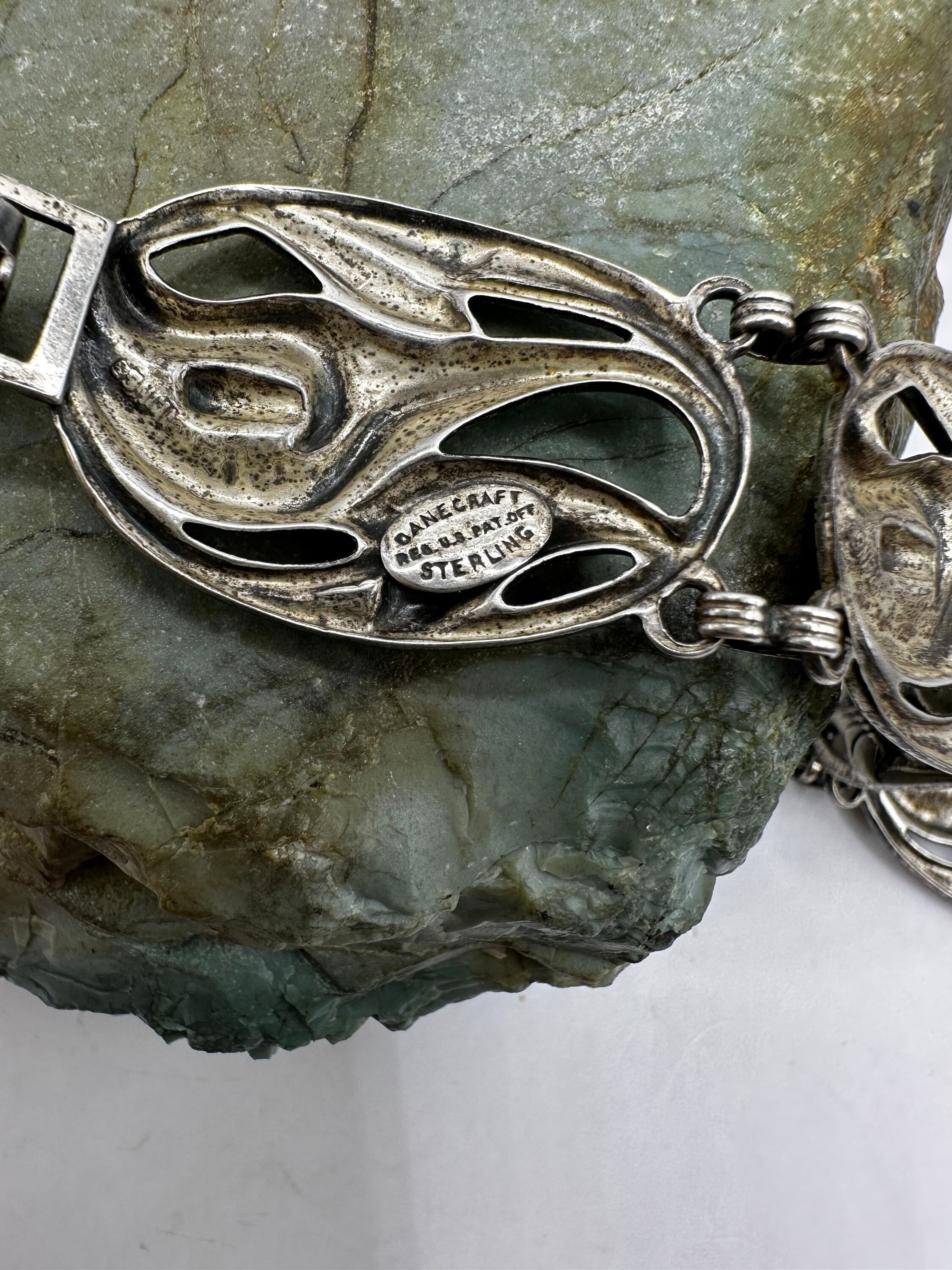 Vintage Sterling Silver Danecraft Repousse Art Nouveau