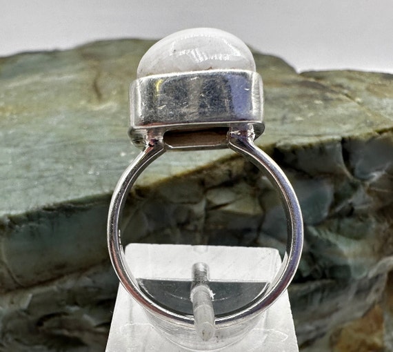 Sterling Silver and Dendritic Opal Ring Size 6.5 … - image 4