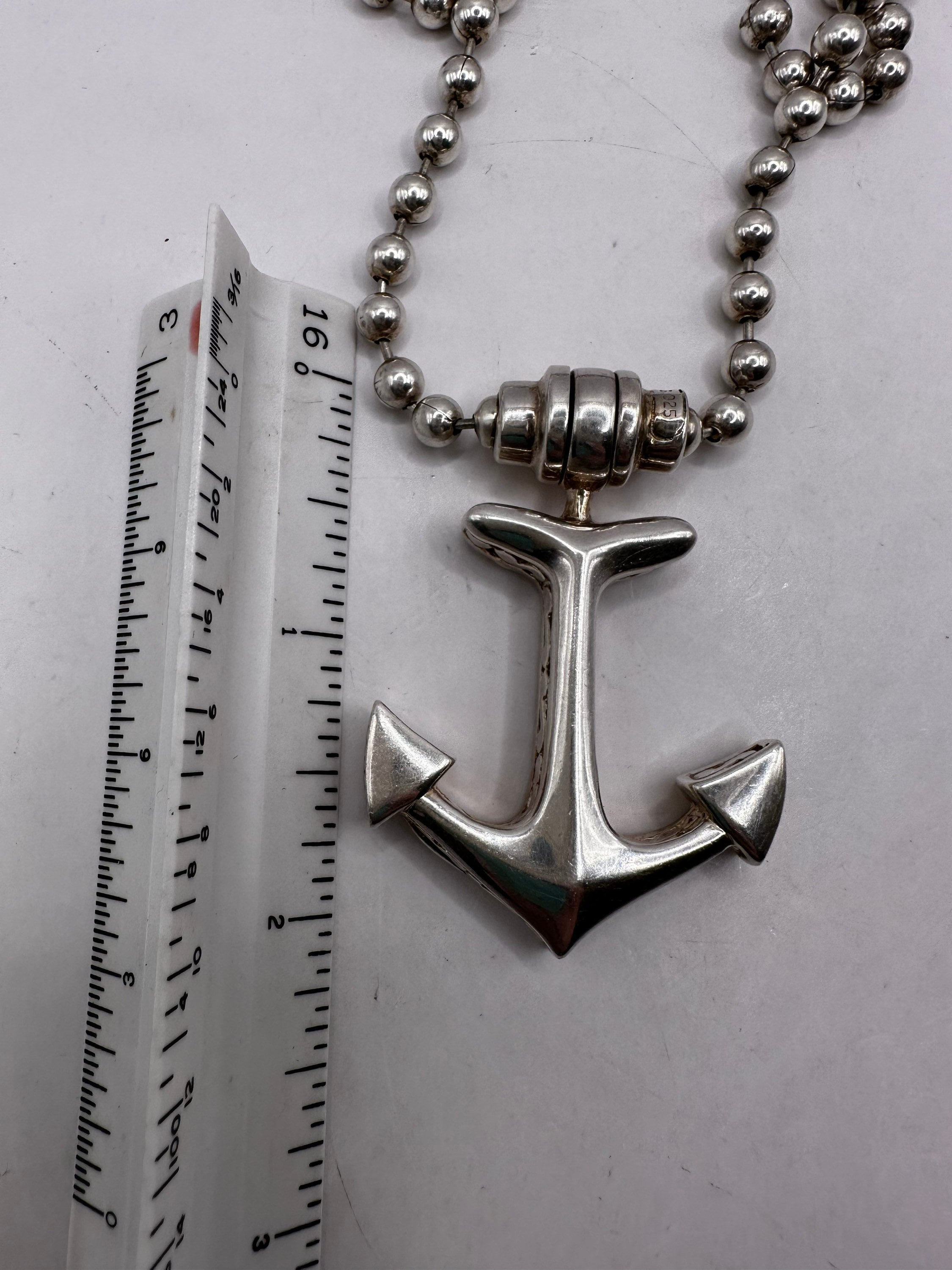 Sterling Silver Anchor Pendant 2