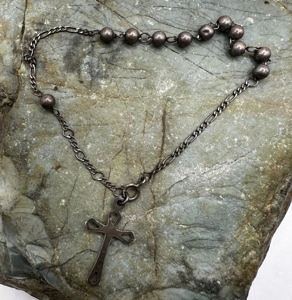 Sterling Silver Rosary Bracelet main image 1