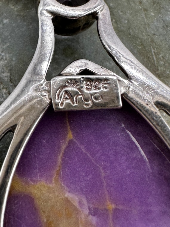 Sterling Silver Phosphoderite Prasiolite and Amet… - image 6